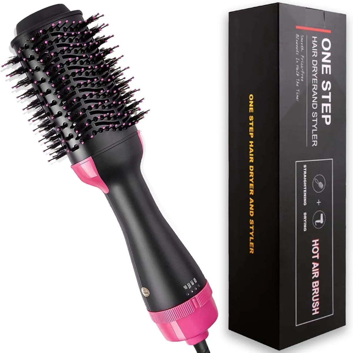 One Step Hot Air Brush | 3-in-1 | Dryer, Straightener & Volumizer for Effortless Styling Smart Hair Brush