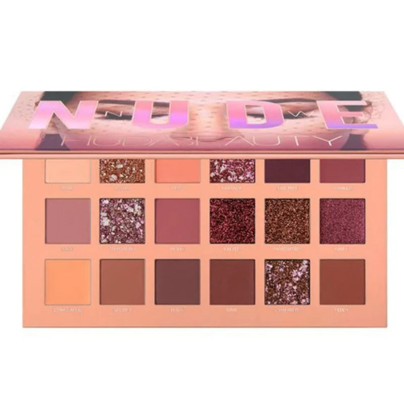18 Colors Nude Eyeshadow Palette | Matte & Shimmer Pigmented Shades, long -lasting versatile pigmented eye shadow palette