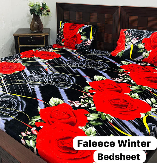 Luxury king size Fleece Bedsheet