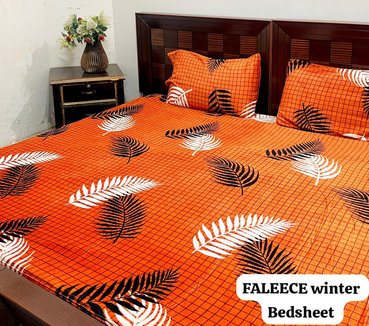Luxury king size Fleece Bedsheet