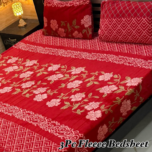 Luxury king size Fleece Bedsheet