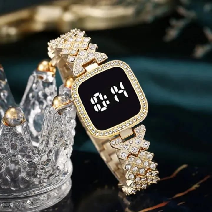 Luxury ladies daimond zircon LED watch