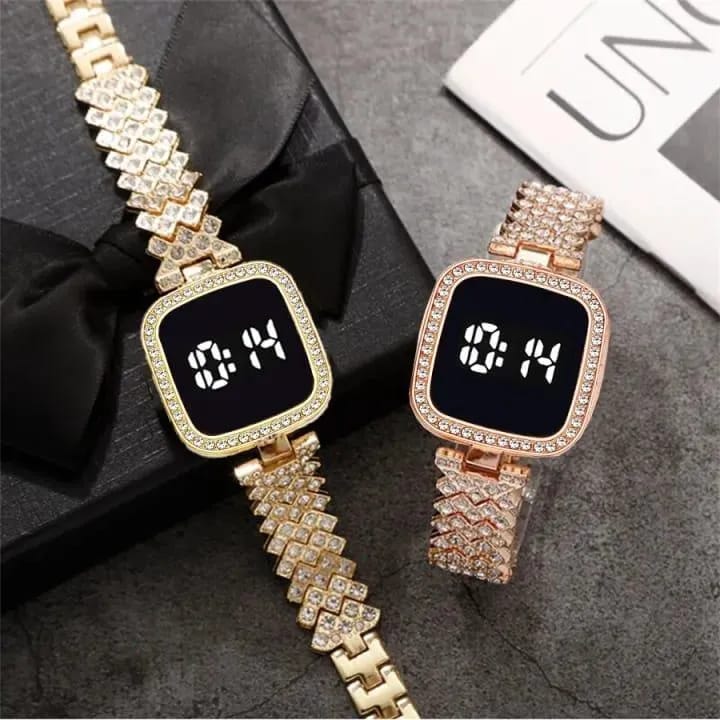 Luxury ladies daimond zircon LED watch