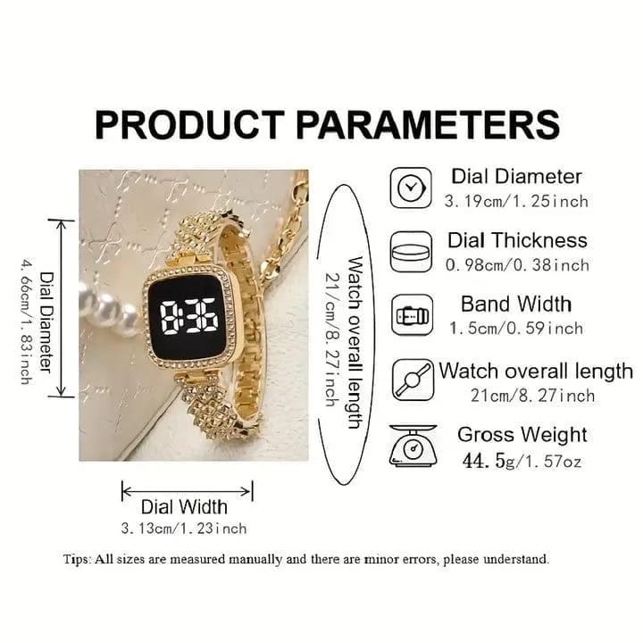 Luxury ladies daimond zircon LED watch