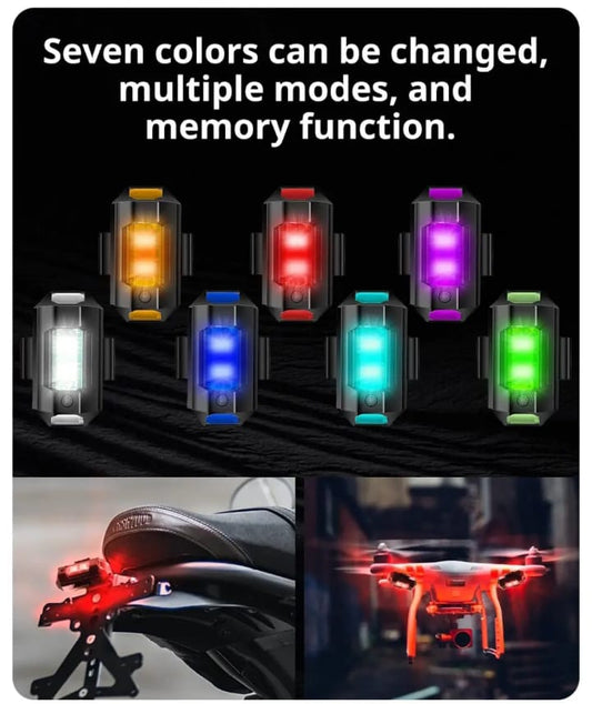 "Universal 7 colors USB charged Led Aircraft  Lights Vehicles Anti Collision "