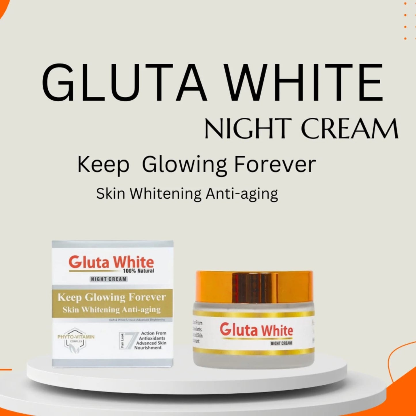 Gluta White Day & Night Cream | Whitening Anti-Aging Hydrating
