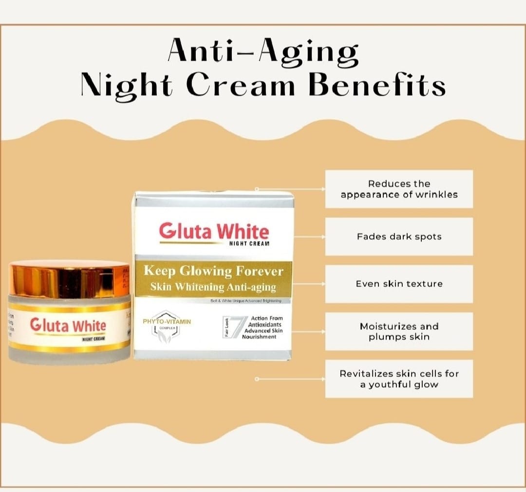 Gluta White Day & Night Cream | Whitening Anti-Aging Hydrating