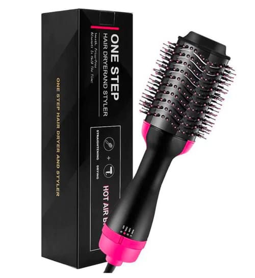 One Step Hot Air Brush | 3-in-1 | Dryer, Straightener &amp; Volumizer for Effortless Styling Smart Hair Brush