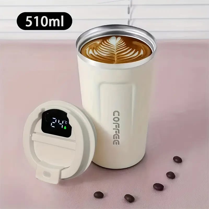 Smart Temperature Coffee Mug - 17oz | Insulated Stainless Steel Mug with Leakproof Lid | Perfect for Everyday Use