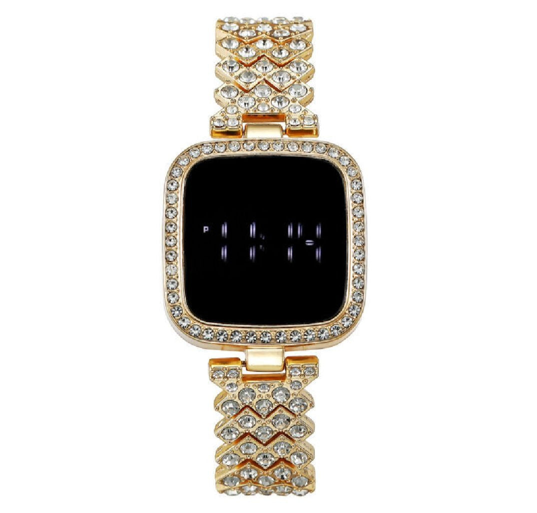 Luxury ladies daimond zircon LED watch