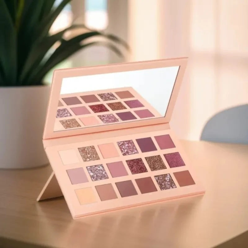 18 Colors Nude Eyeshadow Palette | Matte & Shimmer Pigmented Shades, long -lasting versatile pigmented eye shadow palette